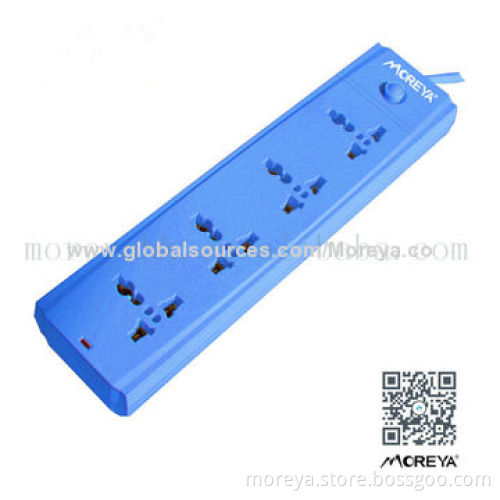 4-outlet universal power strip, one switch control, 100% copper, high quality